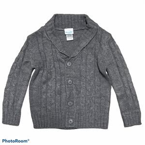Nannette Baby Boys Grey Cardigan Sweater 3T